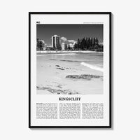Kingscliff Print Black and White, Kingscliff Wall Art, Kingscliff Poster, Kingscliff Photo, Kingscliff Wall Décor, Kingscliff Map, Australia