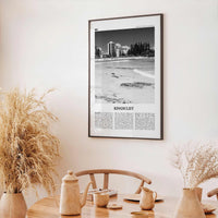Kingscliff Print Black and White, Kingscliff Wall Art, Kingscliff Poster, Kingscliff Photo, Kingscliff Wall Décor, Kingscliff Map, Australia