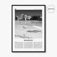 Kingscliff Print Black and White, Kingscliff Wall Art, Kingscliff Poster, Kingscliff Photo, Kingscliff Wall Décor, Kingscliff Map, Australia
