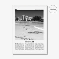 Kingscliff Print Black and White, Kingscliff Wall Art, Kingscliff Poster, Kingscliff Photo, Kingscliff Wall Décor, Kingscliff Map, Australia