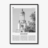 Kingsport Print Black and White, Kingsport Wall Art, Kingsport Poster, Kingsport Photo, Kingsport Wall Décor, Kingsport Map, Tennessee, USA