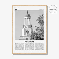 Kingsport Print Black and White, Kingsport Wall Art, Kingsport Poster, Kingsport Photo, Kingsport Wall Décor, Kingsport Map, Tennessee, USA