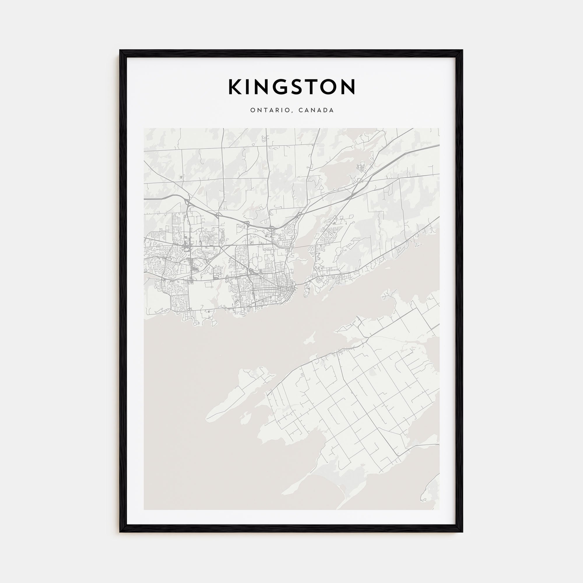 Kingston, Canada Map Portrait Poster