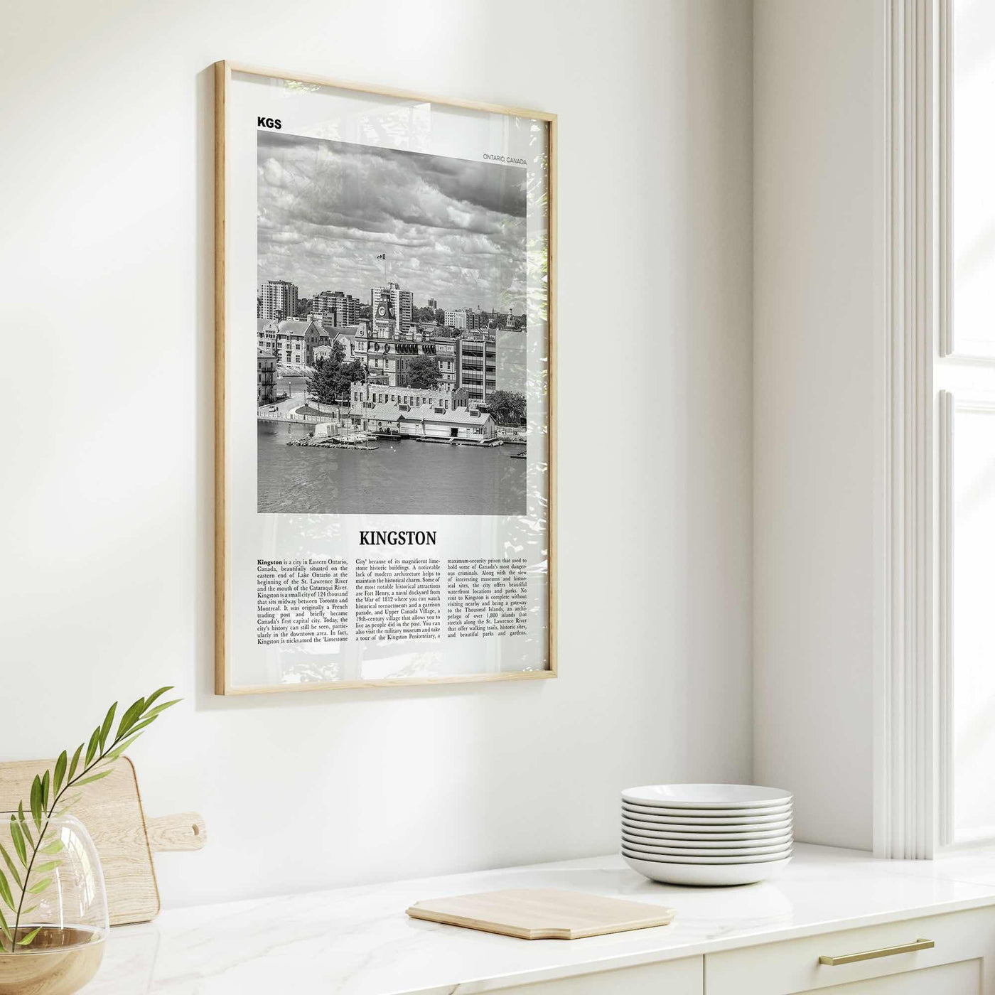 Kingston Print Black and White Canada, Kingston Wall Art, Kingston Poster, Kingston Photo, Kingston Wall Décor, Cataraqui, Ontario