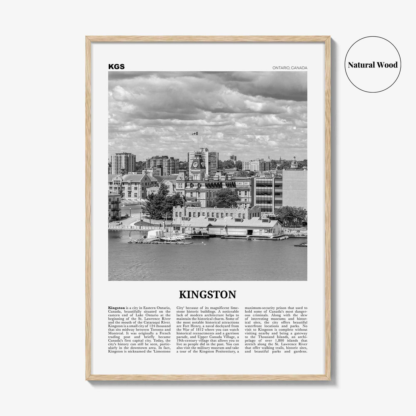 Kingston Print Black and White Canada, Kingston Wall Art, Kingston Poster, Kingston Photo, Kingston Wall Décor, Cataraqui, Ontario