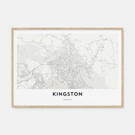 Kingston, Jamaica Map Landscape Poster