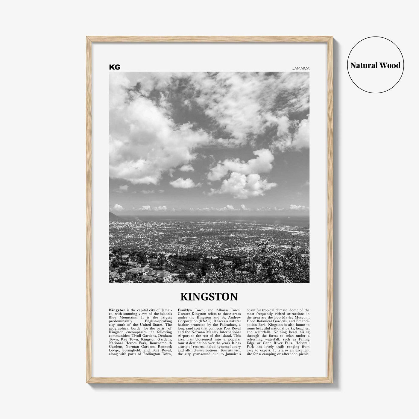 Kingston Print Black and White Jamaica, Kingston Wall Art, Kingston Poster, Kingston Photo, Kingston Wall Décor, Jamaica