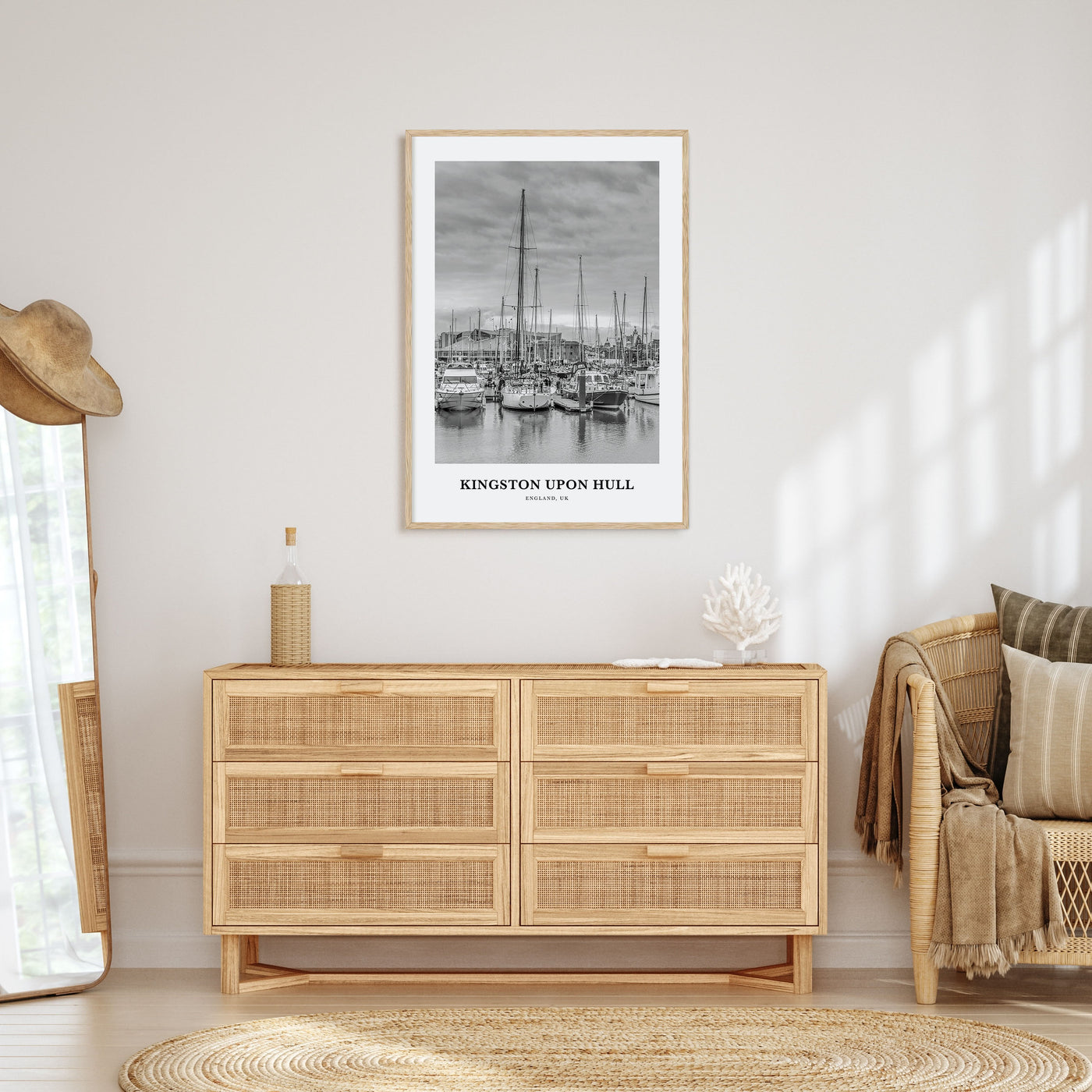 Kingston upon Hull Portrait B&W Poster