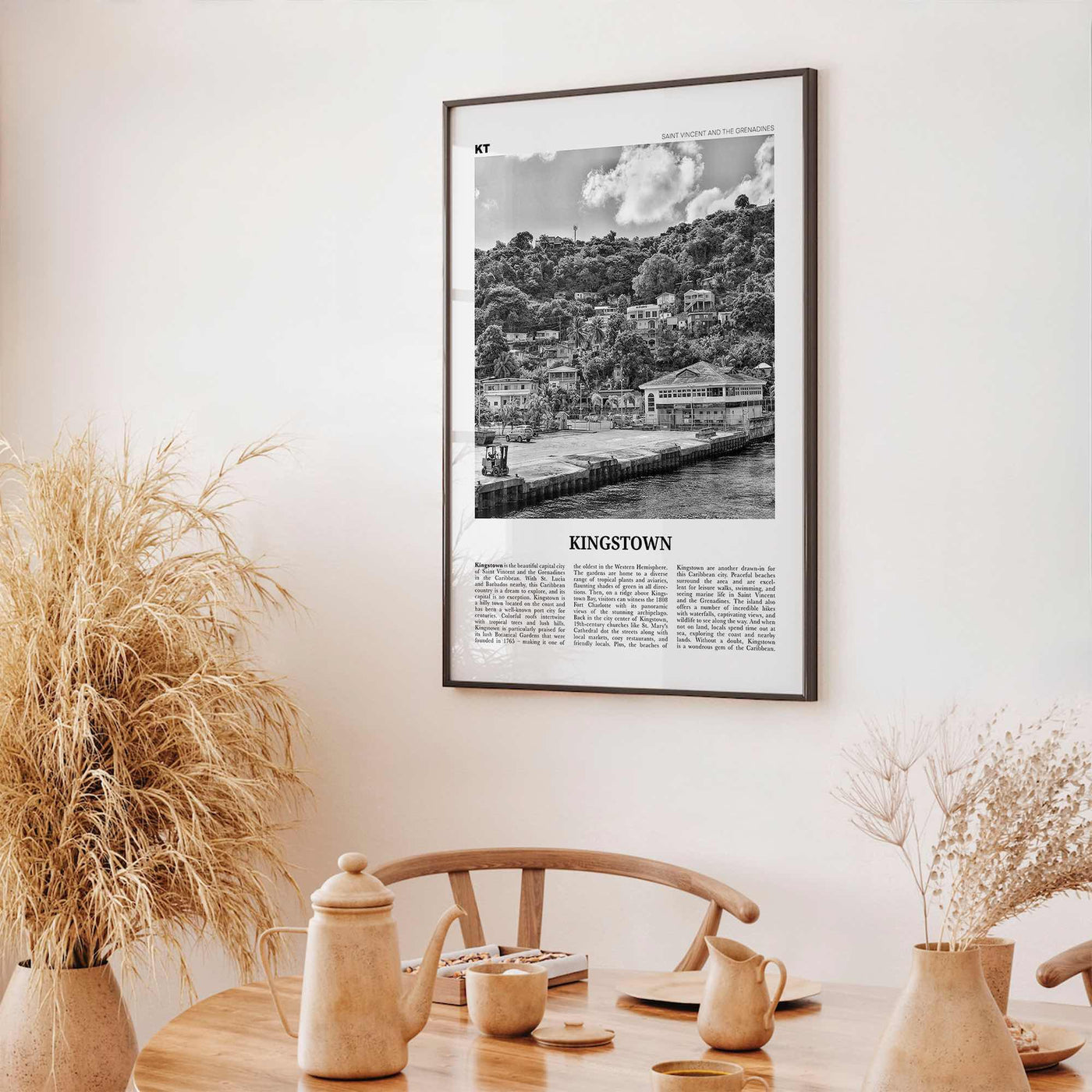 Kingstown Print Black and White, Kingstown Wall Art, Kingstown Poster, Kingstown Photo, Kingstown Wall Décor, Saint Vincent and Grenadines