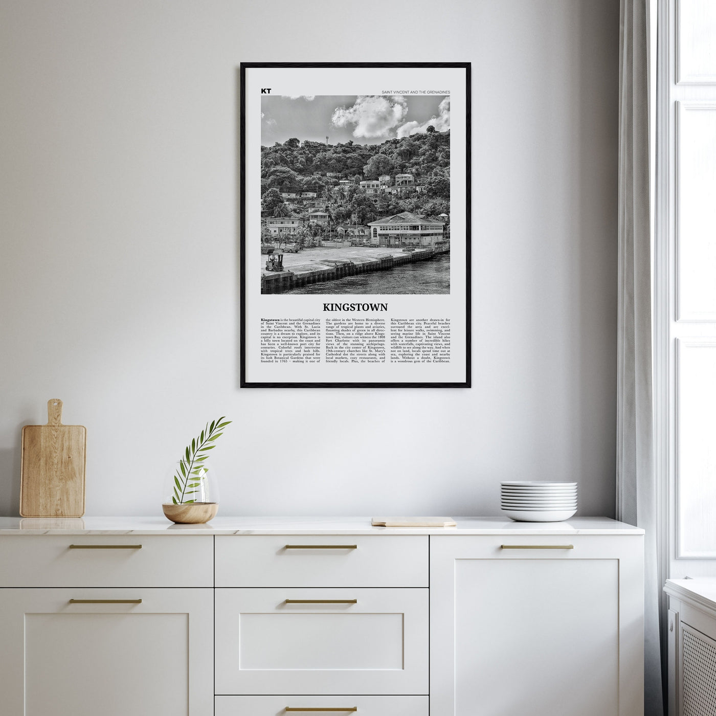 Kingstown Travel B&W Poster