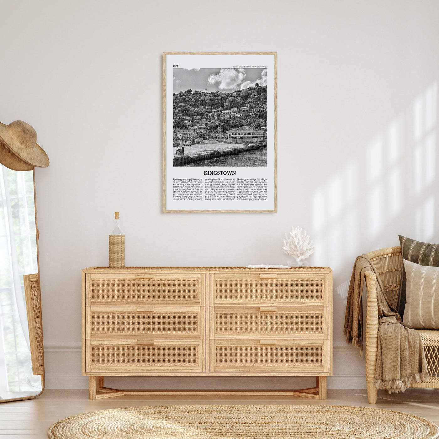 Kingstown Travel B&W Poster