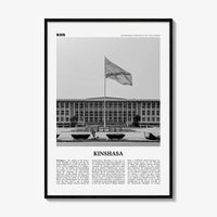 Kinshasa Print Black and White, Kinshasa Wall Art, Kinshasa Poster, Kinshasa Photo, Kinshasa Wall Décor, Ville de Kinshasa, DR Congo
