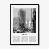 Kips Bay Print Black and White, Kips Bay Wall Art, Kips Bay Poster, Kips Bay Photo, Kips Bay Wall Décor, Manhattan, New York, USA