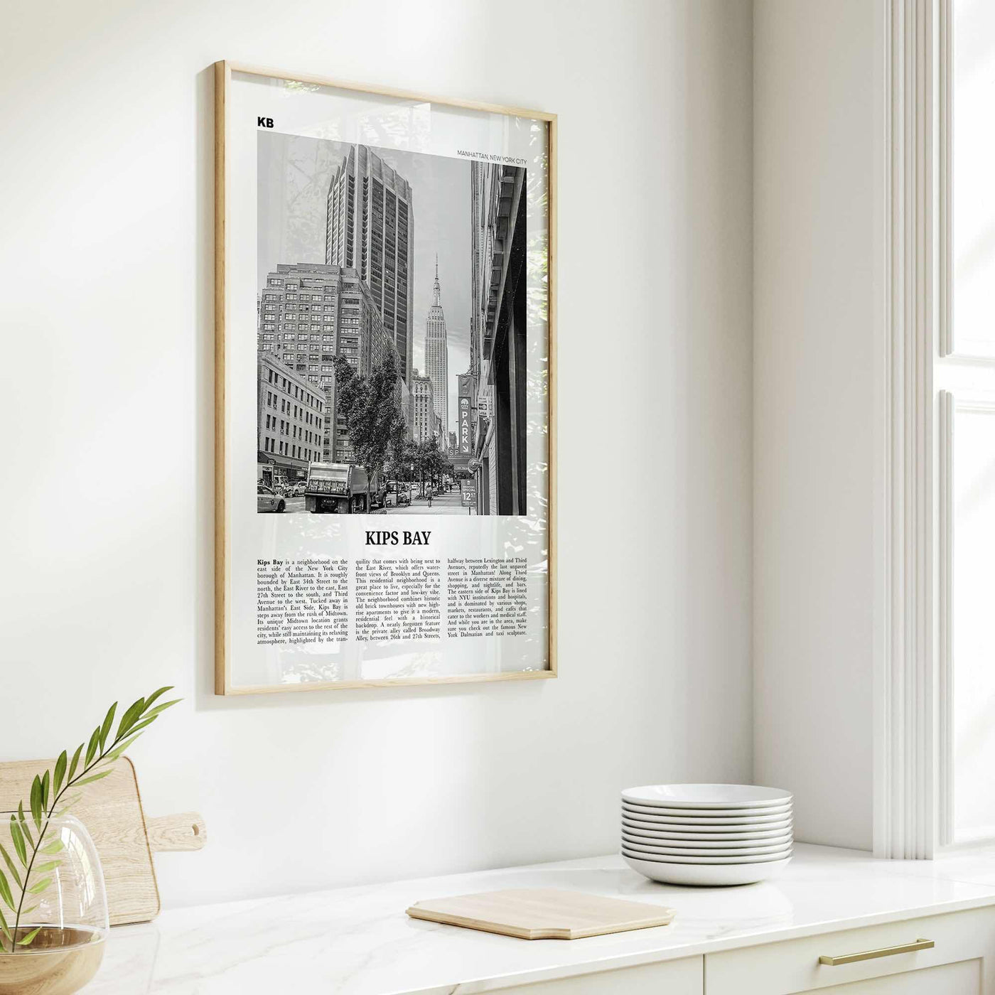 Kips Bay Print Black and White, Kips Bay Wall Art, Kips Bay Poster, Kips Bay Photo, Kips Bay Wall Décor, Manhattan, New York, USA
