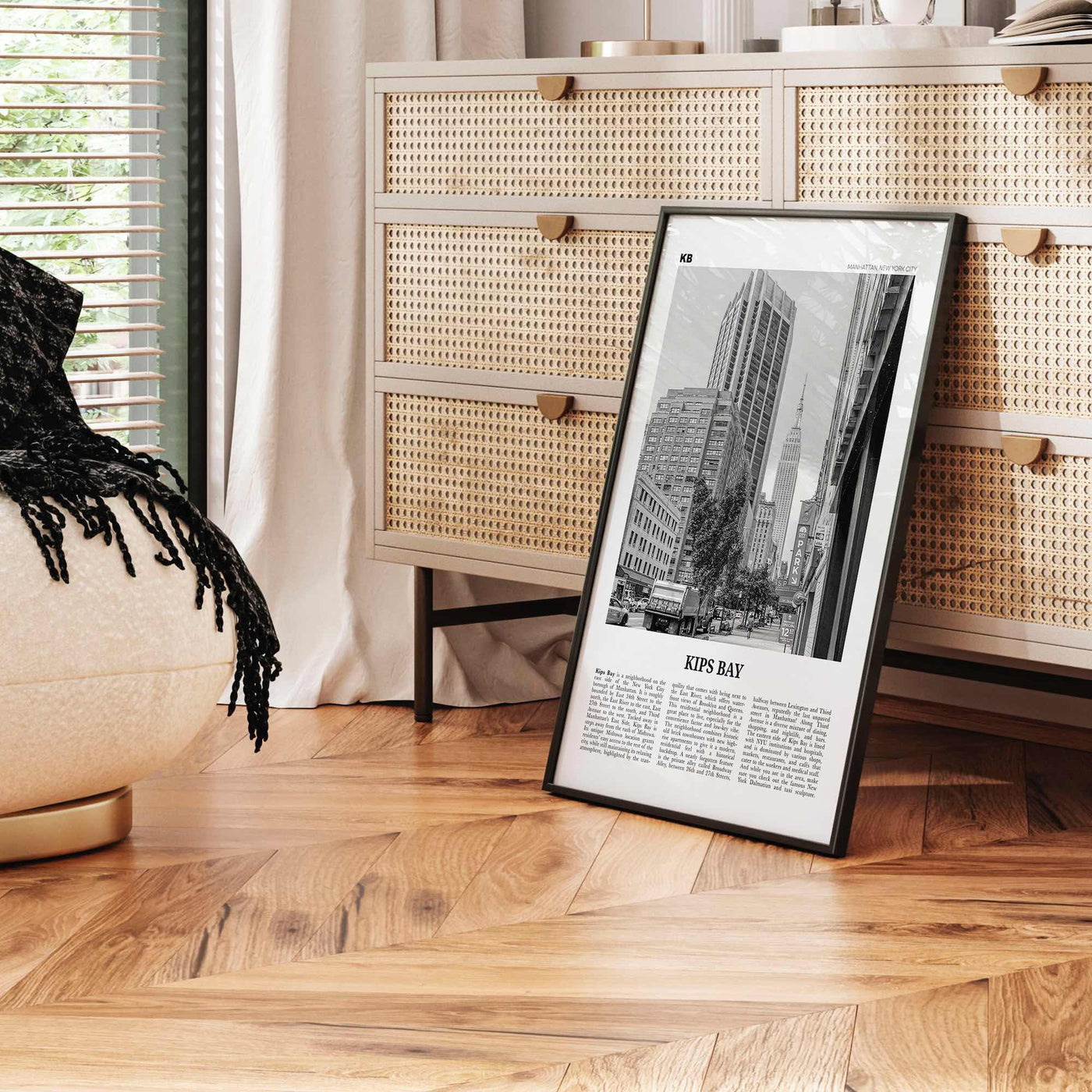 Kips Bay Print Black and White, Kips Bay Wall Art, Kips Bay Poster, Kips Bay Photo, Kips Bay Wall Décor, Manhattan, New York, USA