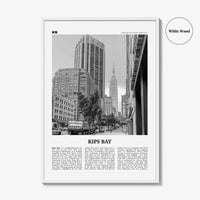 Kips Bay Print Black and White, Kips Bay Wall Art, Kips Bay Poster, Kips Bay Photo, Kips Bay Wall Décor, Manhattan, New York, USA