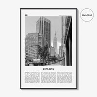 Kips Bay Print Black and White, Kips Bay Wall Art, Kips Bay Poster, Kips Bay Photo, Kips Bay Wall Décor, Manhattan, New York, USA