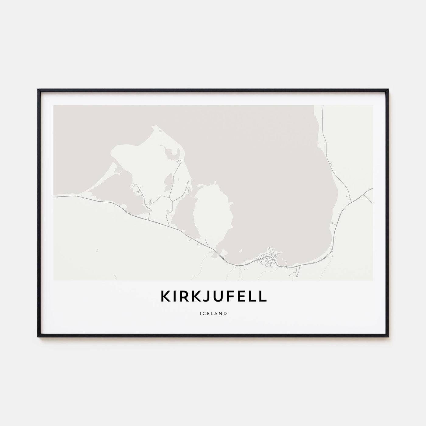 Kirkjufell Map Landscape Poster