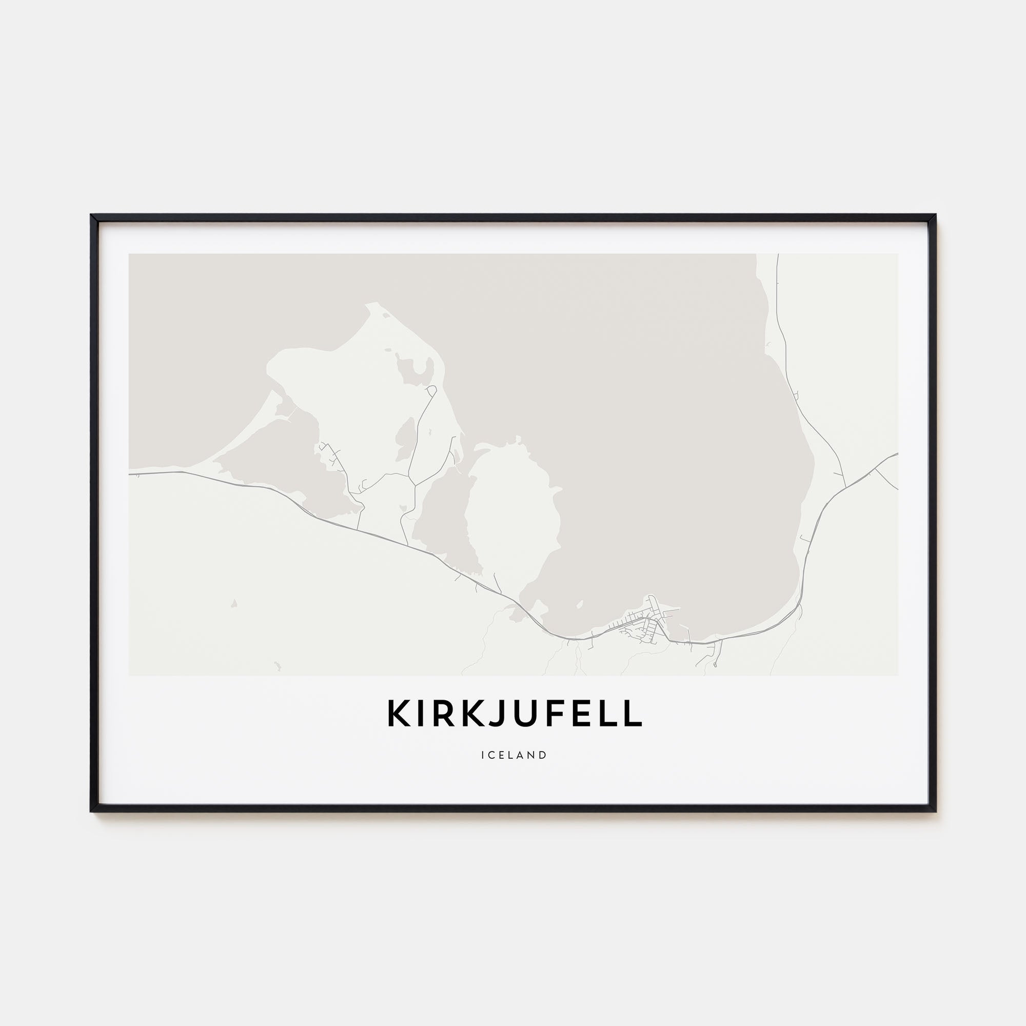 Kirkjufell Map Landscape Poster