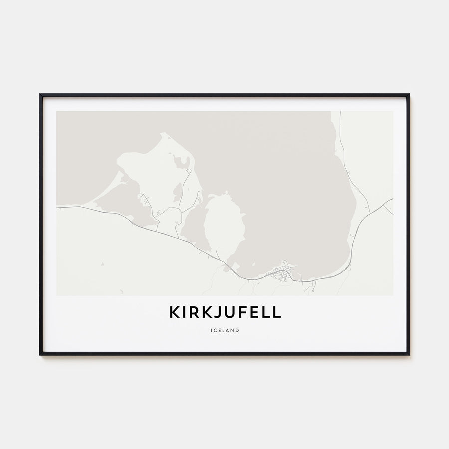 Kirkjufell Map Landscape Poster