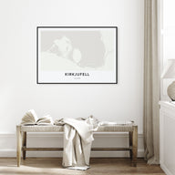 Kirkjufell Map Landscape Poster