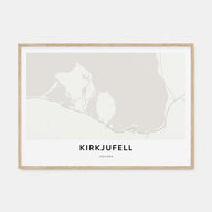 Kirkjufell Map Landscape Poster