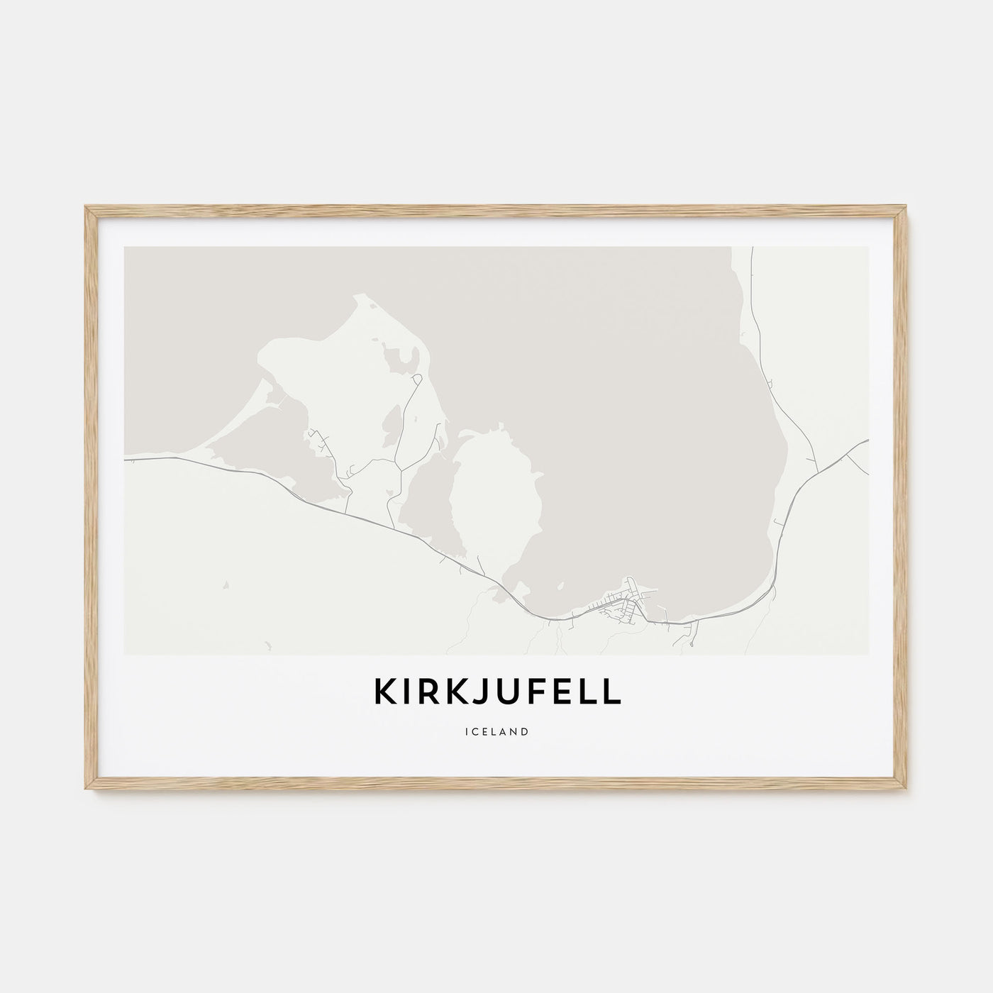 Kirkjufell Map Landscape Poster