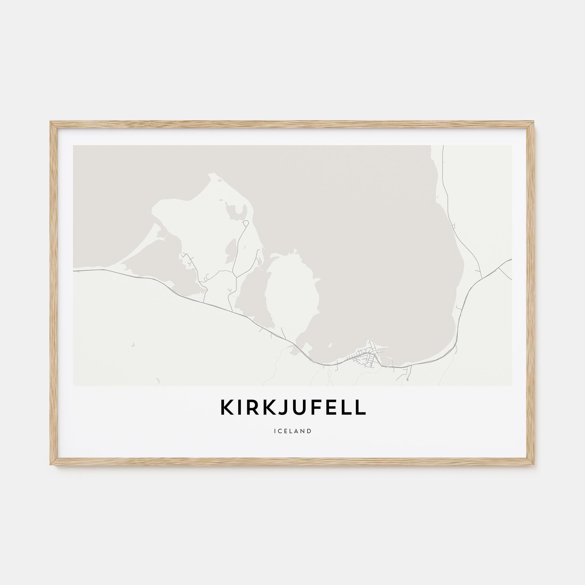 Kirkjufell Map Landscape Poster