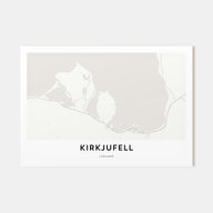 Kirkjufell Map Landscape Poster