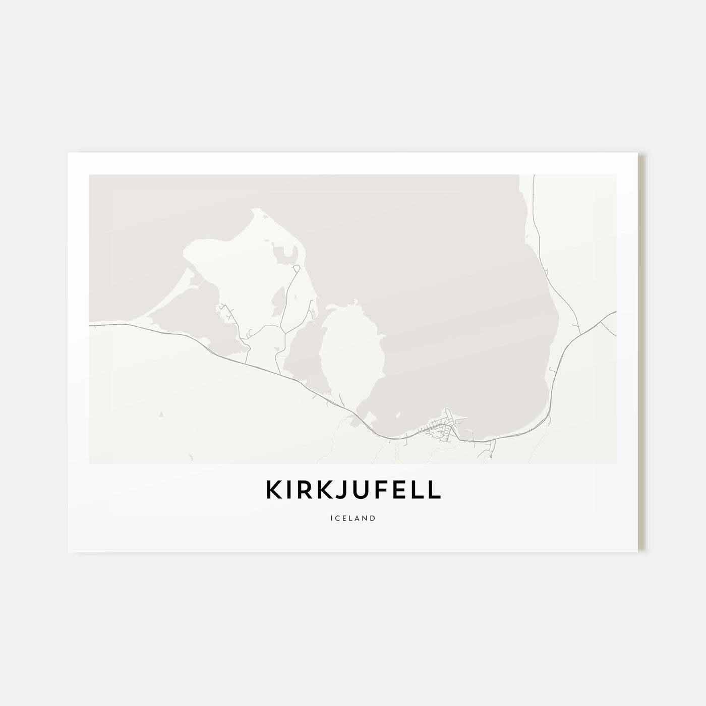 Kirkjufell Map Landscape Poster