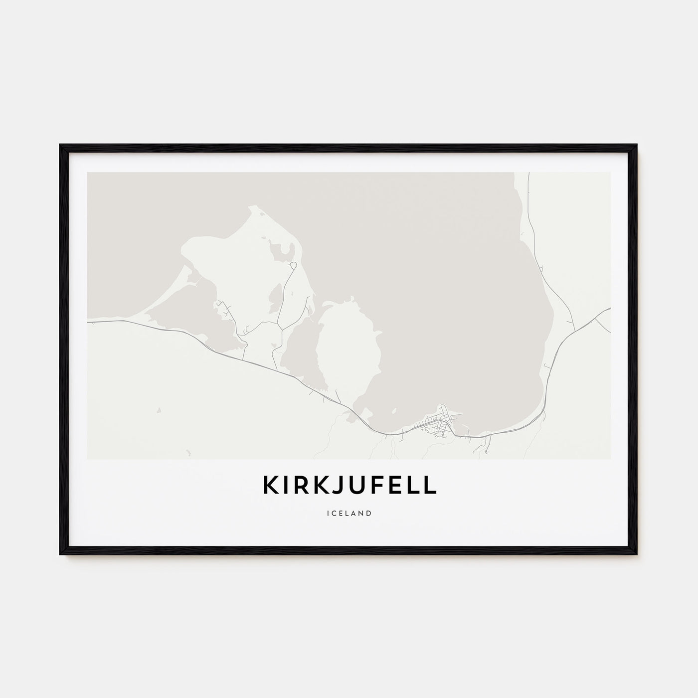 Kirkjufell Map Landscape Poster