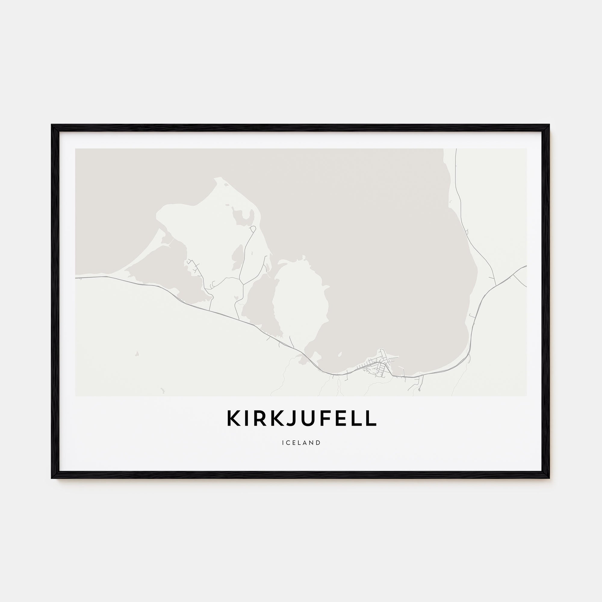Kirkjufell Map Landscape Poster