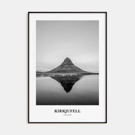 Kirkjufell Portrait B&W Poster