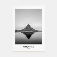 Kirkjufell Portrait B&W Poster
