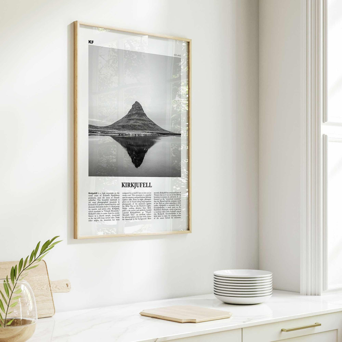 Kirkjufell Print Black and White, Kirkjufell Wall Art, Kirkjufell Poster, Kirkjufell Photo, Snæfellsnes, Iceland