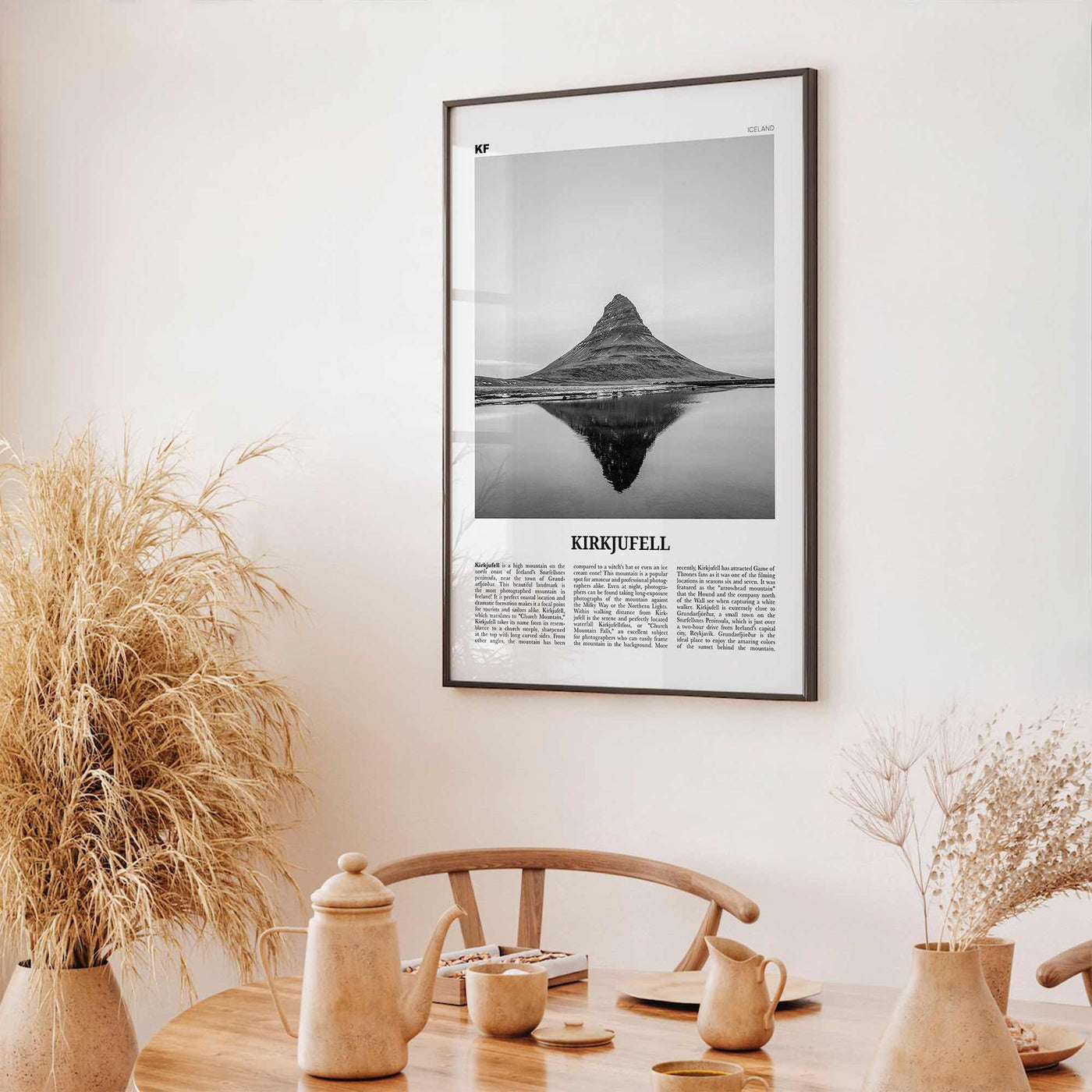 Kirkjufell Print Black and White, Kirkjufell Wall Art, Kirkjufell Poster, Kirkjufell Photo, Snæfellsnes, Iceland