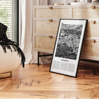 Kitchener Print Black and White, Kitchener Wall Art, Kitchener Poster, Kitchener Photo, Kitchener Wall Décor, Kitchener Map, Ontario, Canada