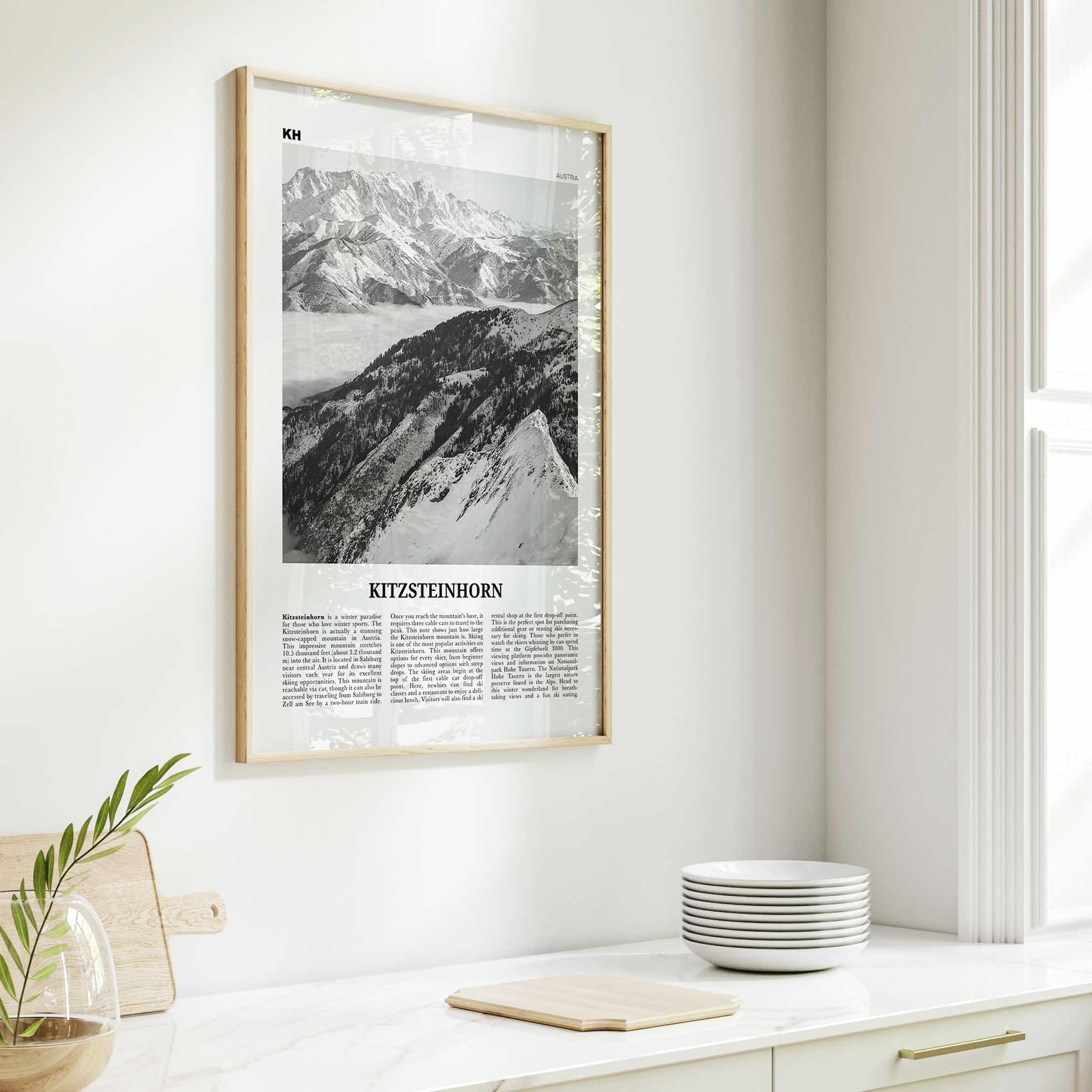 Kitzsteinhorn Print Black and White, Kitzsteinhorn Wall Art, Kitzsteinhorn Poster, Kitzsteinhorn Photo, Kitzsteinhorn Décor, Austria