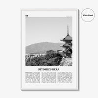 Kiyomizu Dera Print Black and White, Kiyomizu-dera Wall Art, Kiyomizu-dera Poster, Kiyomizu-dera Photo, Kiyomizu-dera Wall Décor, Japan