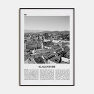 Klagenfurt Travel B&W Poster