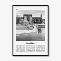 Klaipeda Print Black and White, Klaipeda Wall Art, Klaipeda Poster, Klaipeda Photo, Klaipeda Wall Décor, Klaipeda Map, Lithuania