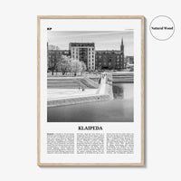 Klaipeda Print Black and White, Klaipeda Wall Art, Klaipeda Poster, Klaipeda Photo, Klaipeda Wall Décor, Klaipeda Map, Lithuania