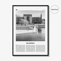 Klaipeda Print Black and White, Klaipeda Wall Art, Klaipeda Poster, Klaipeda Photo, Klaipeda Wall Décor, Klaipeda Map, Lithuania