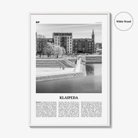 Klaipeda Print Black and White, Klaipeda Wall Art, Klaipeda Poster, Klaipeda Photo, Klaipeda Wall Décor, Klaipeda Map, Lithuania