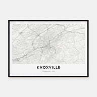 Knoxville Map Landscape Poster