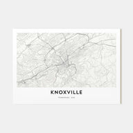 Knoxville Map Landscape Poster