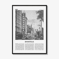 Knoxville Print Black and White No 1, Knoxville Wall Art, Knoxville Poster, Knoxville Photo, Knoxville Wall Décor, Tennessee, USA