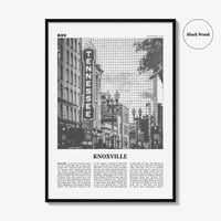Knoxville Print Black and White No 1, Knoxville Wall Art, Knoxville Poster, Knoxville Photo, Knoxville Wall Décor, Tennessee, USA
