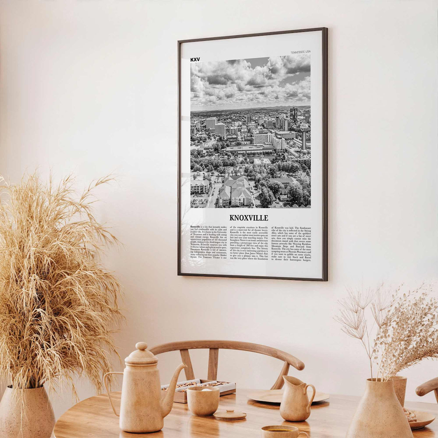 Knoxville Print Black and White No 2, Knoxville Wall Art, Knoxville Poster, Knoxville Photo, Knoxville Wall Décor, Tennessee, USA