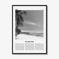 Ko Phi Phi Print Black and White, Ko Phi Phi Wall Art, Ko Phi Phi Poster, Ko Phi Phi Photo, Ko Phi Phi Wall Décor, Ko Phi Phi Map, Thailand